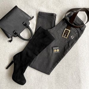 Vintage Dark Washed Faded Black Jeans Guess